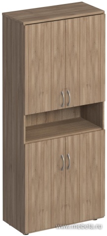 Офисный шкаф для документов закрытый 4-дверный с нишей