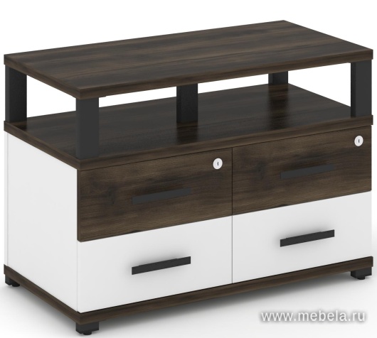 Тумба приставная широкая 4 ящика. С надставкой широкой.