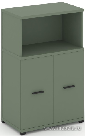 Распашной Офисный шкаф опорный/приставной с надставкой  низкой