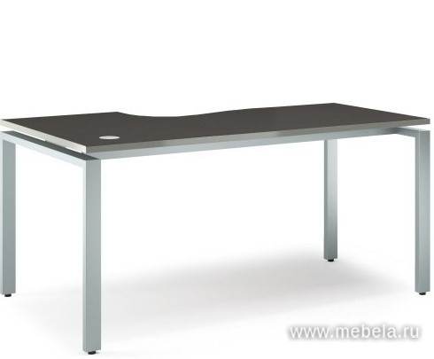 Стол на металлокаркасе письменный эргономичный (правый)