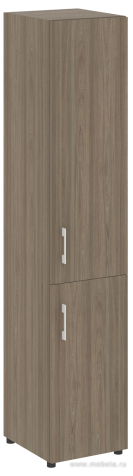 Офисный шкаф узкий закрытый Л/ПР