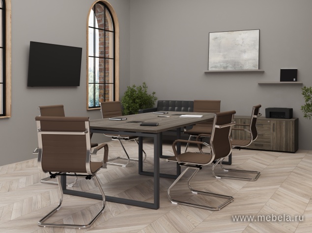 Рабочая станция двухсторонняя на П-образных опорах 40х40