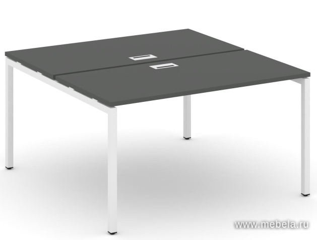 Рабочая станция двухсторонняя на П-образных опорах 40х40