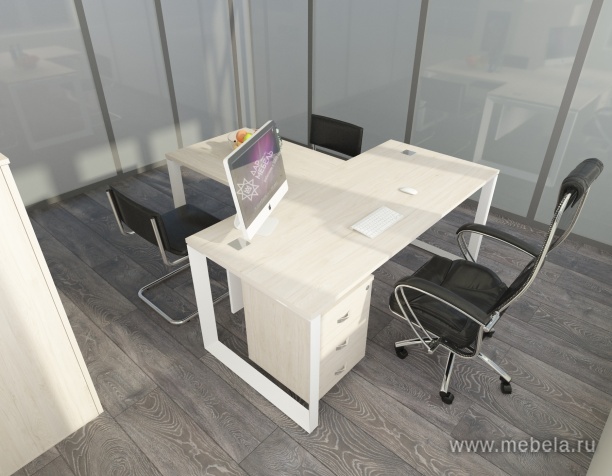 Офисный шкаф средний узкий белое стекло в раме (лев/прав) 