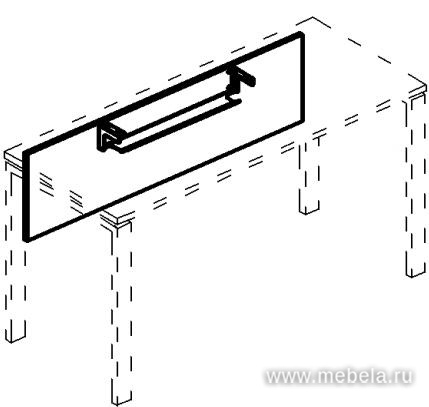 Экран стола 120 с кабель-каналом
