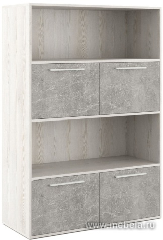 Офисный шкаф высокий с горизонтальной нишей