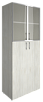 Офисный шкаф высокий комбинир. со стеклом в раме
