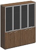 Офисный шкаф для документов со стеклянными дверями