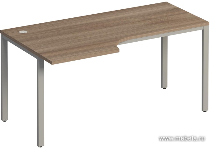 Стол эргономичный левый на металлокаркасе