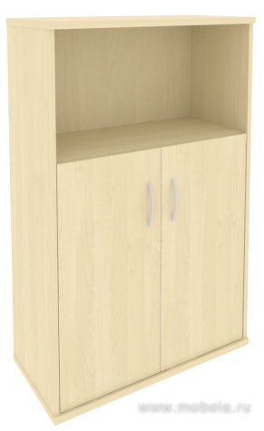 Офисный шкаф средний широкий (2 низкие двери ЛДСП)