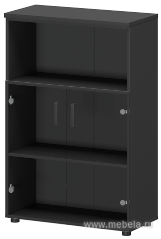 Офисный шкаф для документов средний со стеклом