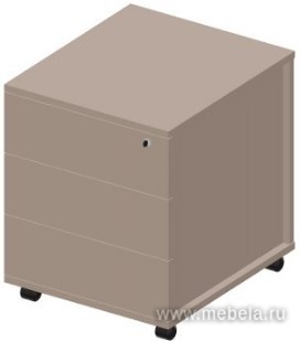 Тумба мобильная (3 ящика) без ручек