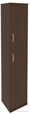 Офисный шкаф высокий узкий закрытый 2 секции, Л/Пр.