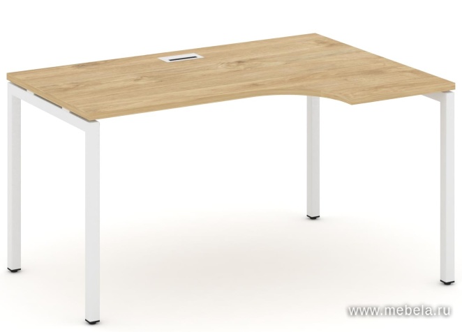 Стол рабочий эргономичный на П-образных опорах 40х40 (Левый/Правый)