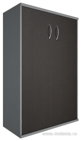 Офисный шкаф средний широкий (2 средние двери ЛДСП)