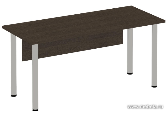 Стол письменный на хромированных опорах с экраном ДСП