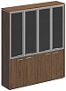 Офисный шкаф для документов со стеклянными дверями