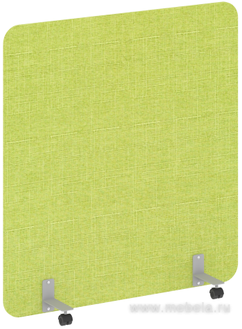 Перегородка напольная на металлических опорах, на роликах