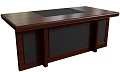Стол письменный (с кожаными вставками)