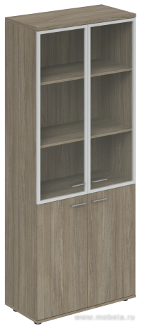 Офисный шкаф высокий широкий со стеклом