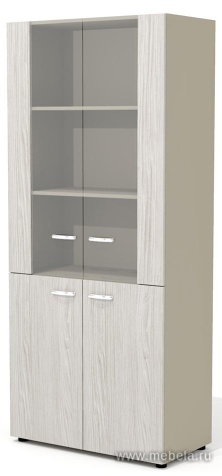 Офисный шкаф высокий комбинированный