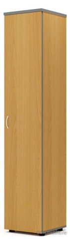 Офисный шкаф закрытый узкий с полками