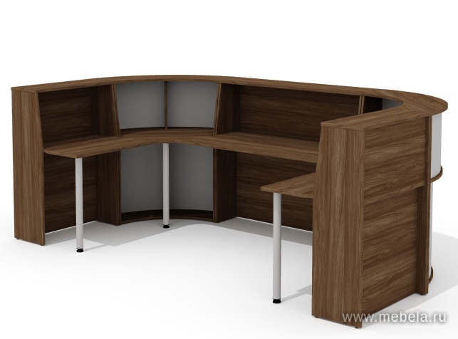 Стойка ресепшн, угловая с опорами