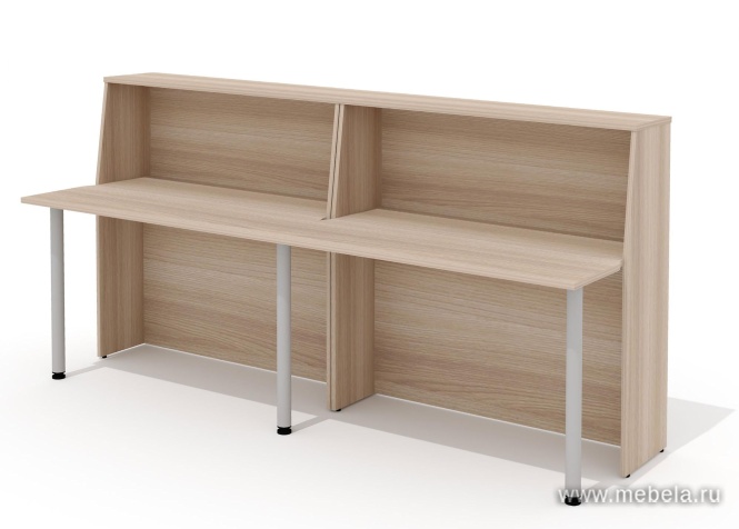 Стойка ресепшн, угловая с опорами