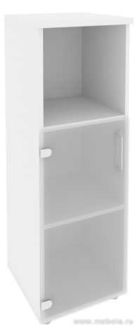 Офисный шкаф средний узкий стекло (лев/прав) 