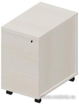  Тумба мобильная узкая (3 ящика, стандартные колёсные опоры, без ручек