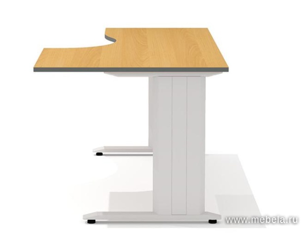 Стол рабочий эргономичный, на металлокаркасе