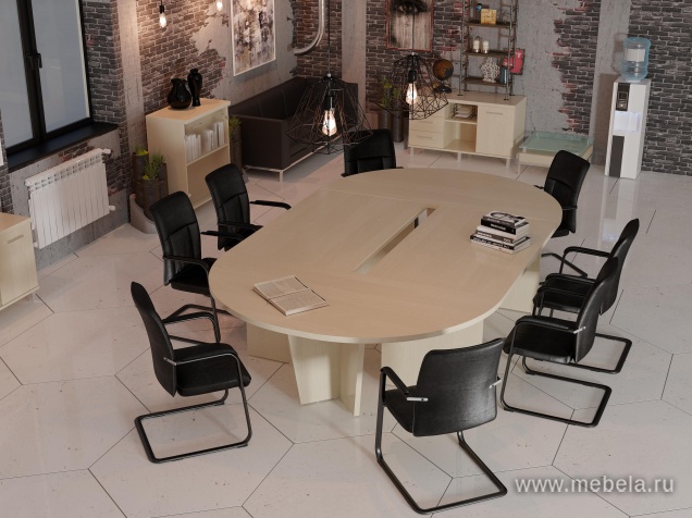 Брифинг для криволинейного стола (опора КО-1 в комплекте)