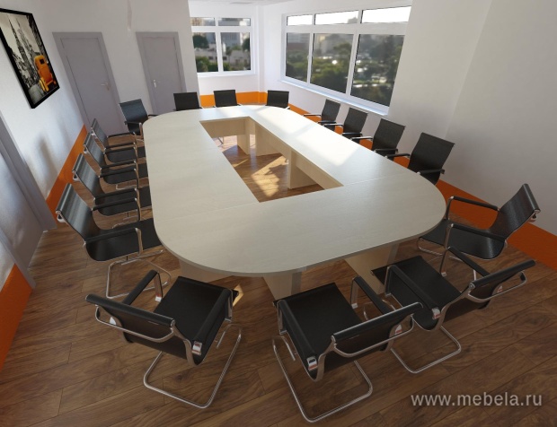 Брифинг для криволинейного стола (опора КО-1 в комплекте)