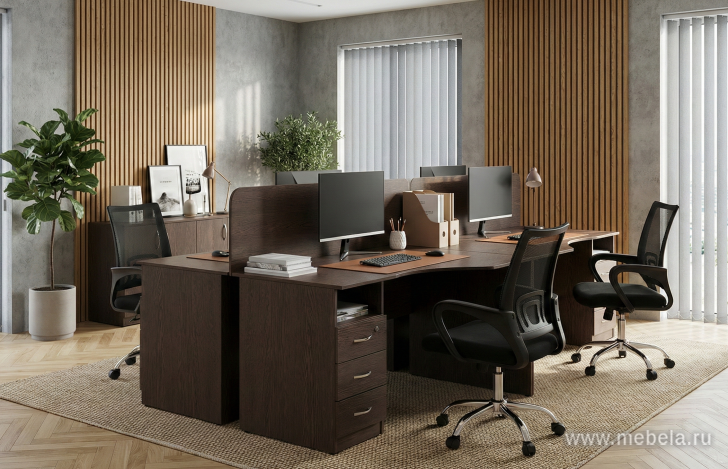 Офисный шкаф полуоткрытый