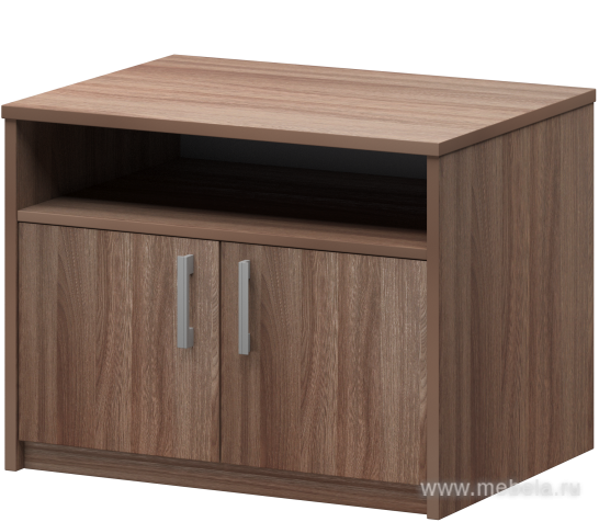 Офисная тумба для оргтехники, с нишей и распашными дверцами