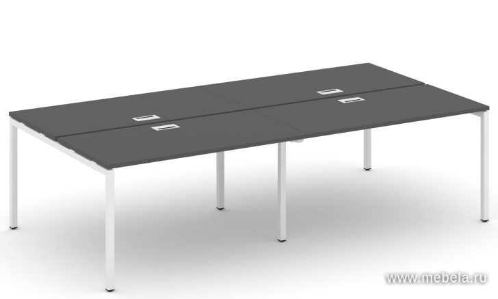 Рабочая станция двухсторонняя на П-образных опорах 40х40