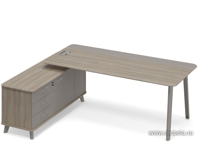 Стол на опорной тумбе (тип 1) левый