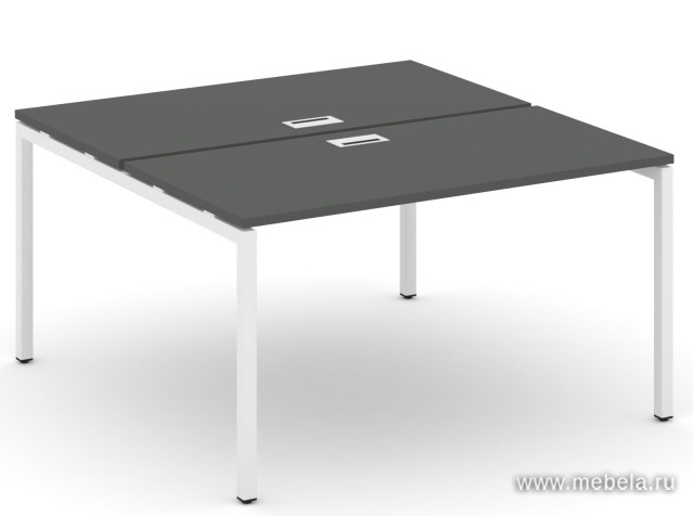 Рабочая станция двухсторонняя на П-образных опорах 40х40