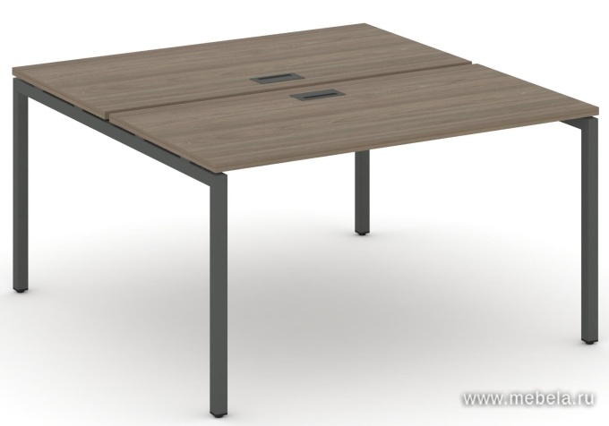 Рабочая станция двухсторонняя на П-образных опорах 40х40