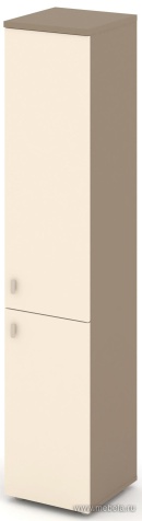 Офисный шкаф высокий узкий правый (2 двери ЛДСП)