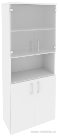 Офисный шкаф высокий широкий со стеклом