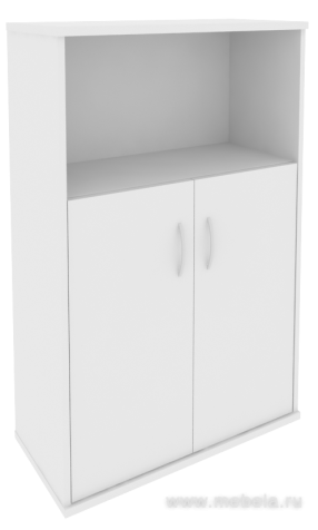 Офисный шкаф средний широкий (2 низкие двери ЛДСП)