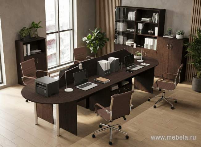 Офисный шкаф полуоткрытый