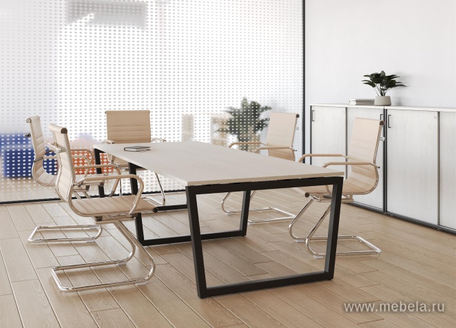 Стол переговорный на T2-образных опорах 40х40 (без лючков)