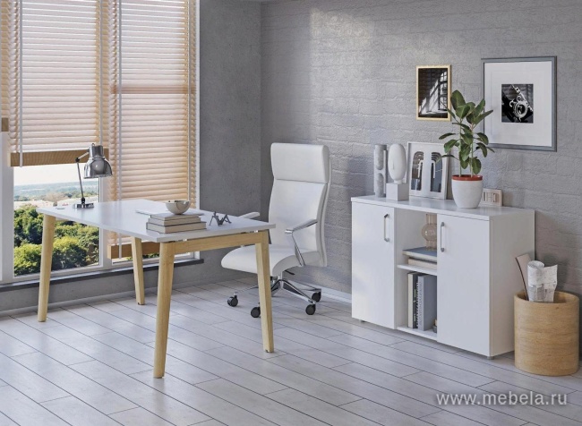 Офисный шкаф средний широкий с чёрным стеклом в раме