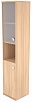 Офисный шкаф высокий узкий полузакрытый со стеклом(Л/Пр)