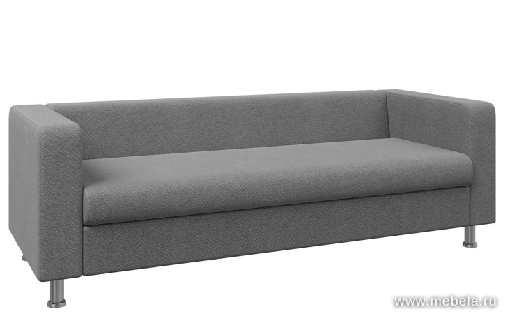 Диван офисный трехместный (хромированные опоры)