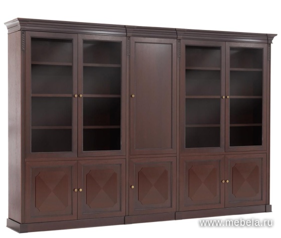 Офисный шкаф комб*2+дер.дв L347