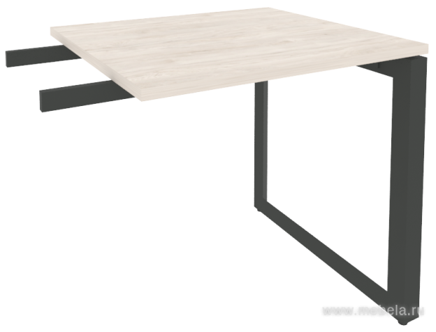 Брифинг-приставка к столу на О-образном металлокаркасе