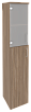 Офисный шкаф высокий узкий со стеклом левый / правый